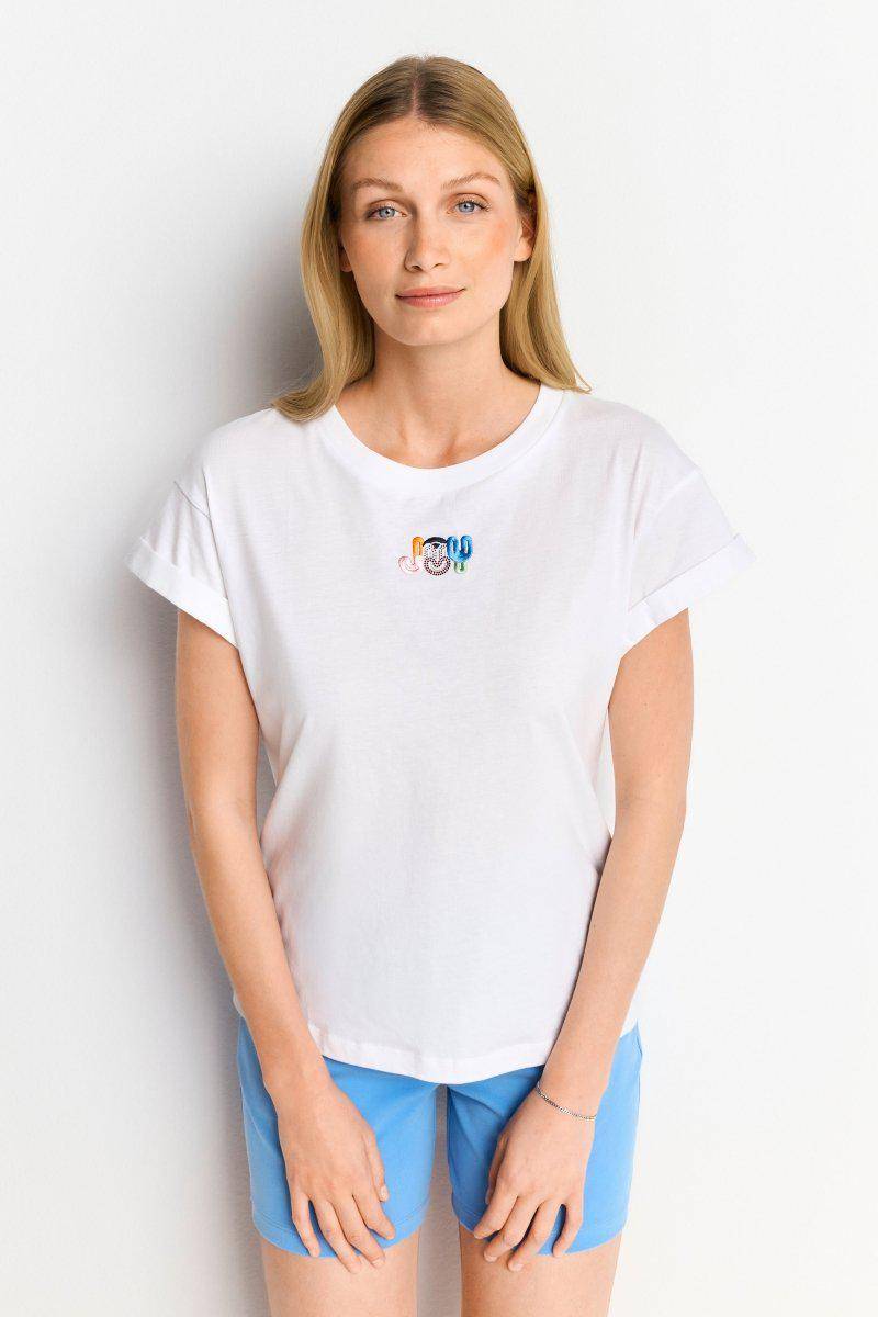 Eich & Royal Weißes T-Shirt mit Crew-Neck Auslauf
