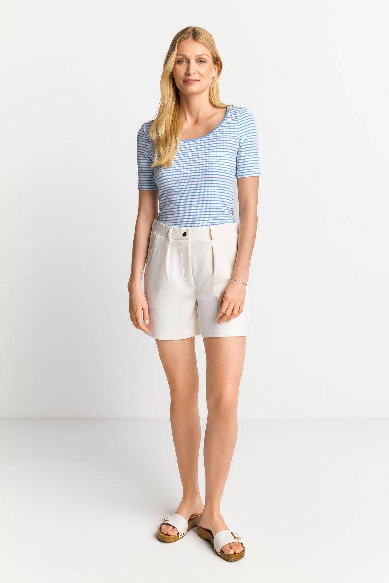 Eich & Royal Gestreiftes T-Shirt in feiner Rib-Struktur Angebote
