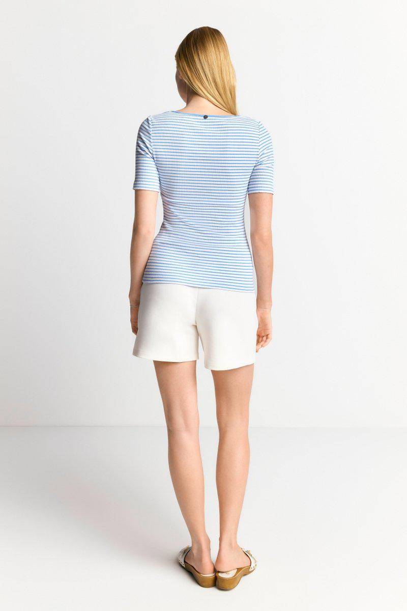 Eich & Royal Gestreiftes T-Shirt in feiner Rib-Struktur Angebote