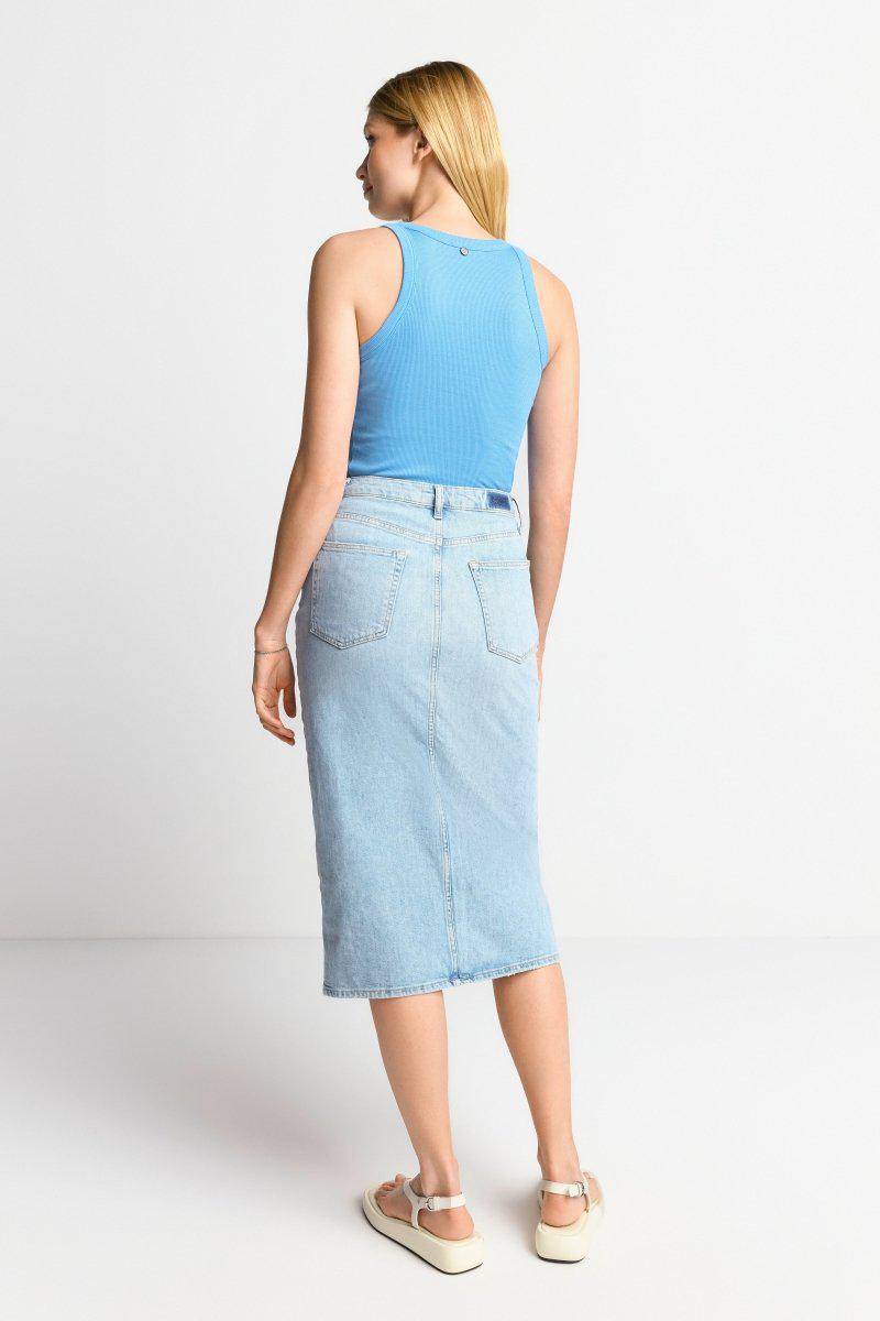 Eich & Royal Figurbetontes Rib-Top in Cruise Blue Hotsell