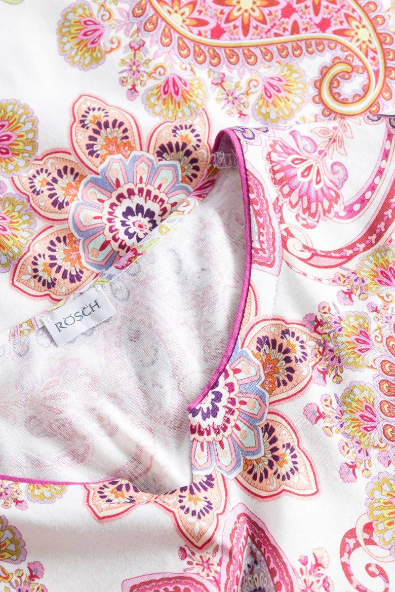 Rösch Pyjama im Paisley-Druck Beerenfarben Baumwolle/Modal Riesige Ersparnisse