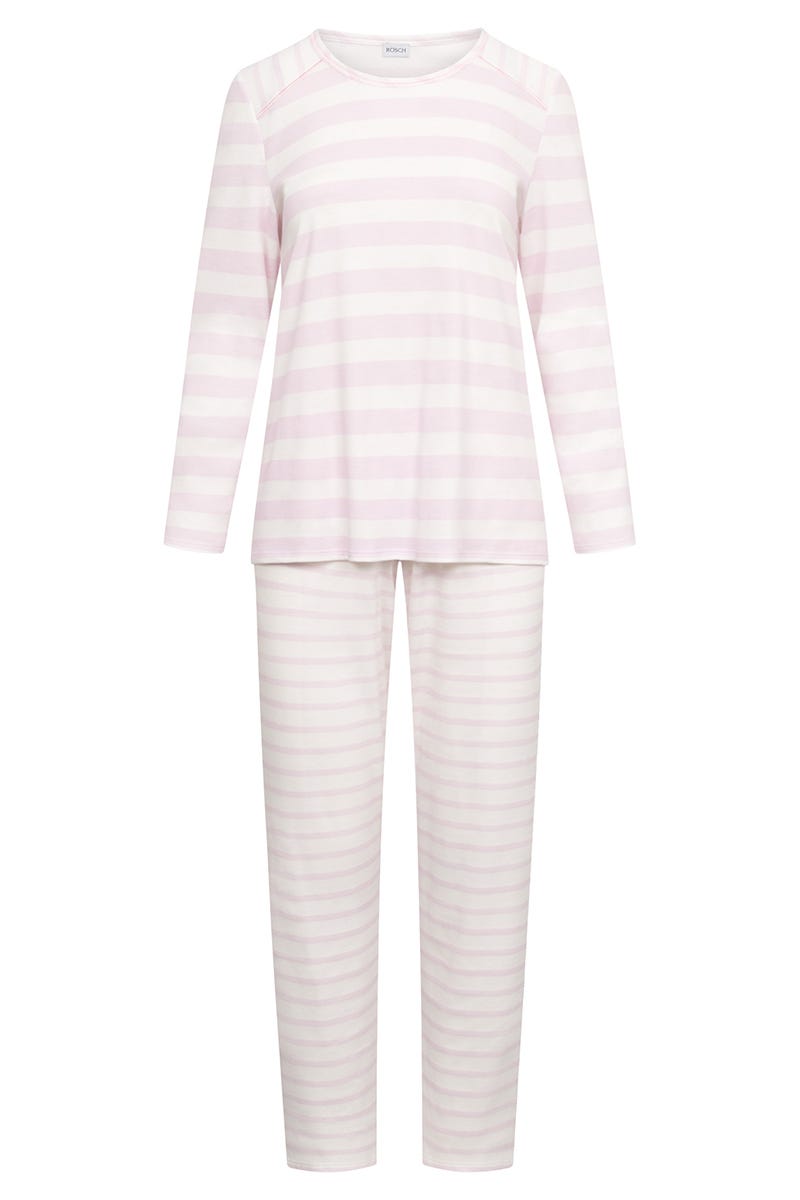 Rösch Pyjama im Ringeldruck Rosa 100% Baumwolle Neueste Stile