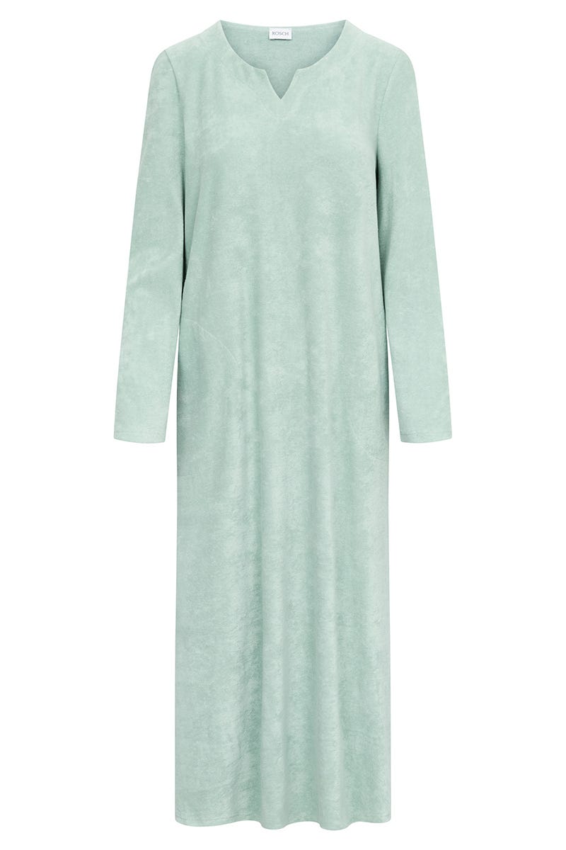 Rösch Hauskleid aus Frottee in Mintgrün Maxilänge Baumwolle/Polyester Zeitbegrenzte Promotion