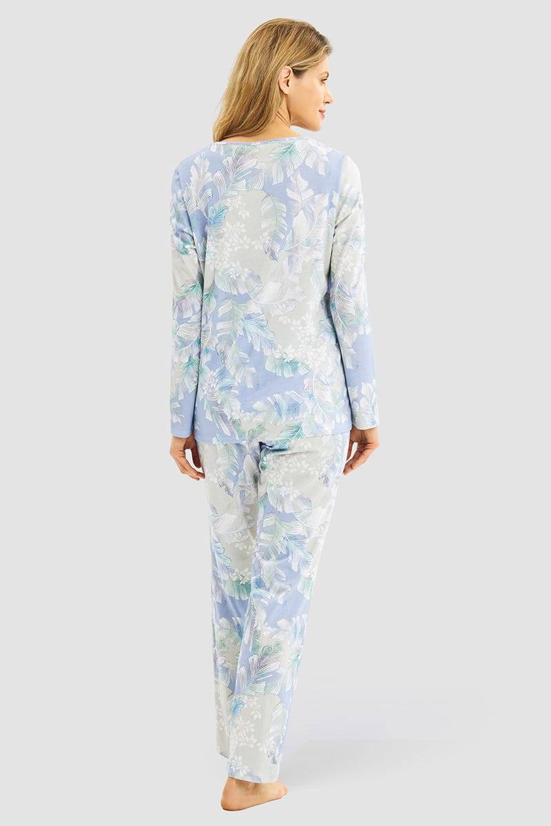 Rösch Pyjama im Federdruck Art-Style Baumwolle/Modal Nur noch ein Tag übrig