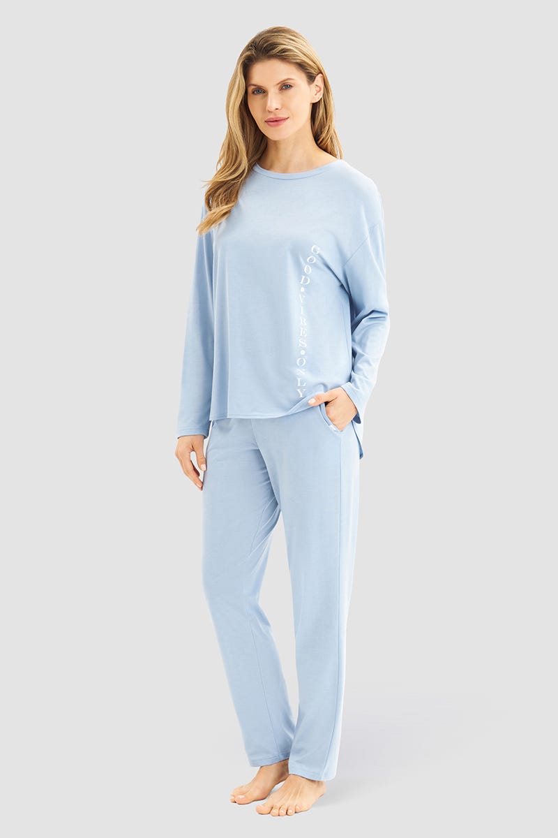 Rösch Pyjamahose im puristischen Stil Baumwolle/Modal Fabrikladen