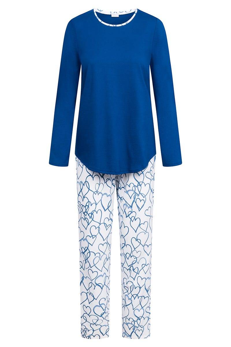 Rösch Pyjama mit Herzen-Druck 100% Baumwolle zollfrei