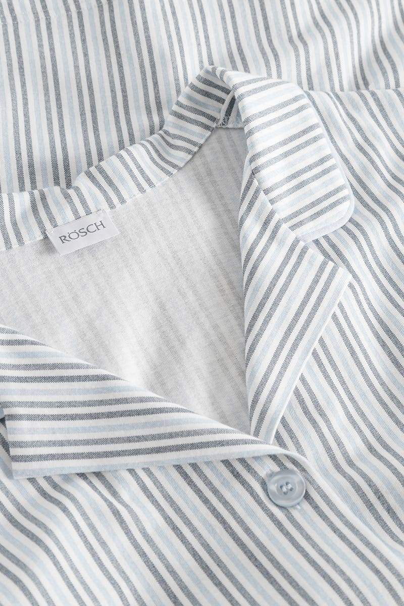 Rösch Pyjama im Streifendruck Herrenhemd-Stil 100% Baumwolle Rabatte dieses Monats