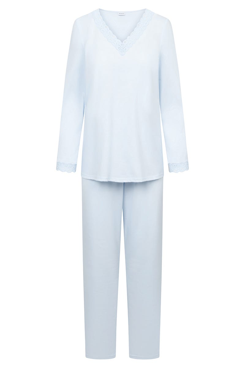 Rösch Pyjama mit Spitzendetails Baumwolle/Modal Auslauf