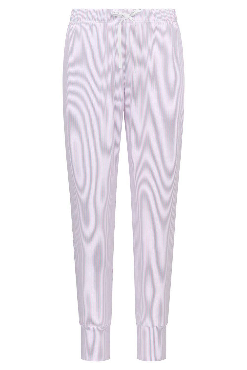 Rösch 7/8-Hose im Streifendruck Rosa-Blau Baumwolle/Elasthan Hotsell