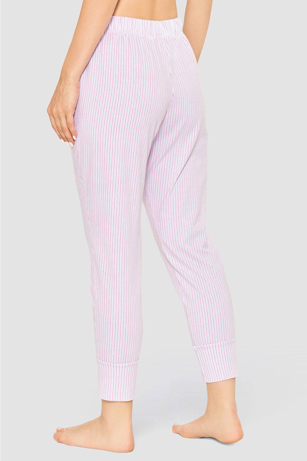 Rösch 7/8-Hose im Streifendruck Rosa-Blau Baumwolle/Elasthan Hotsell