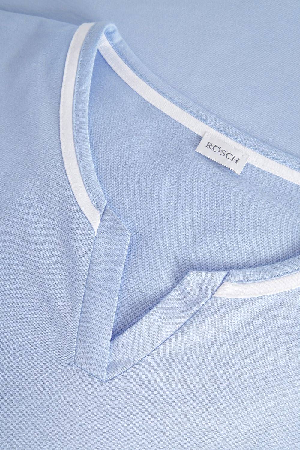 Rösch Pyjama mit Punktedruck Blau-Weiß 100% Baumwolle Kostenloser Versand