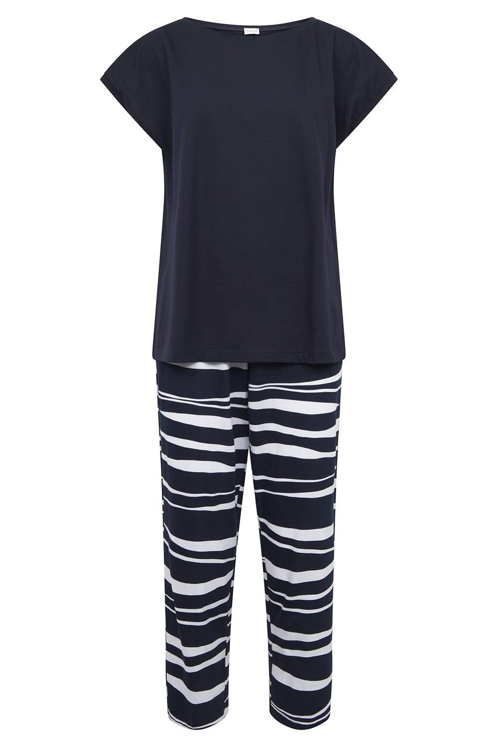 Rösch Pyjama mit Grafikdruck Wellenförmig 100% Baumwolle Fabrik Onlineshop