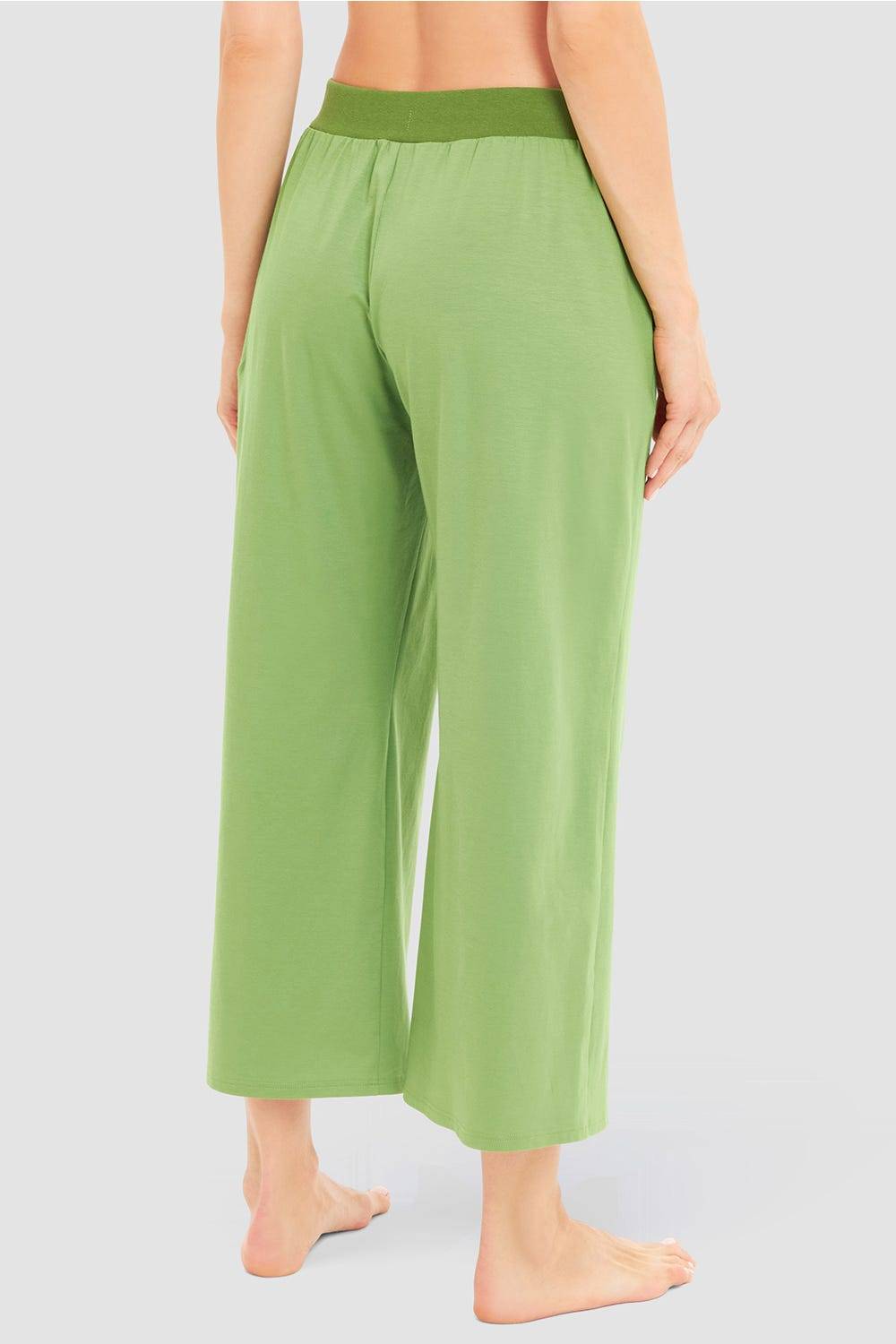 Rösch 7/8-Hose in Grün sommerliche Culotte Baumwolle/Elasthan Rabatt