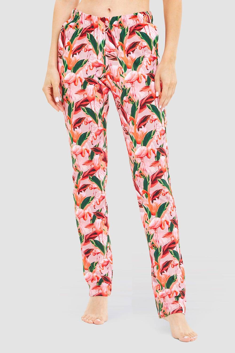Rösch Pyjamahose im Flamingo-Druck Baumwolle/Elasthan Günstig kaufen