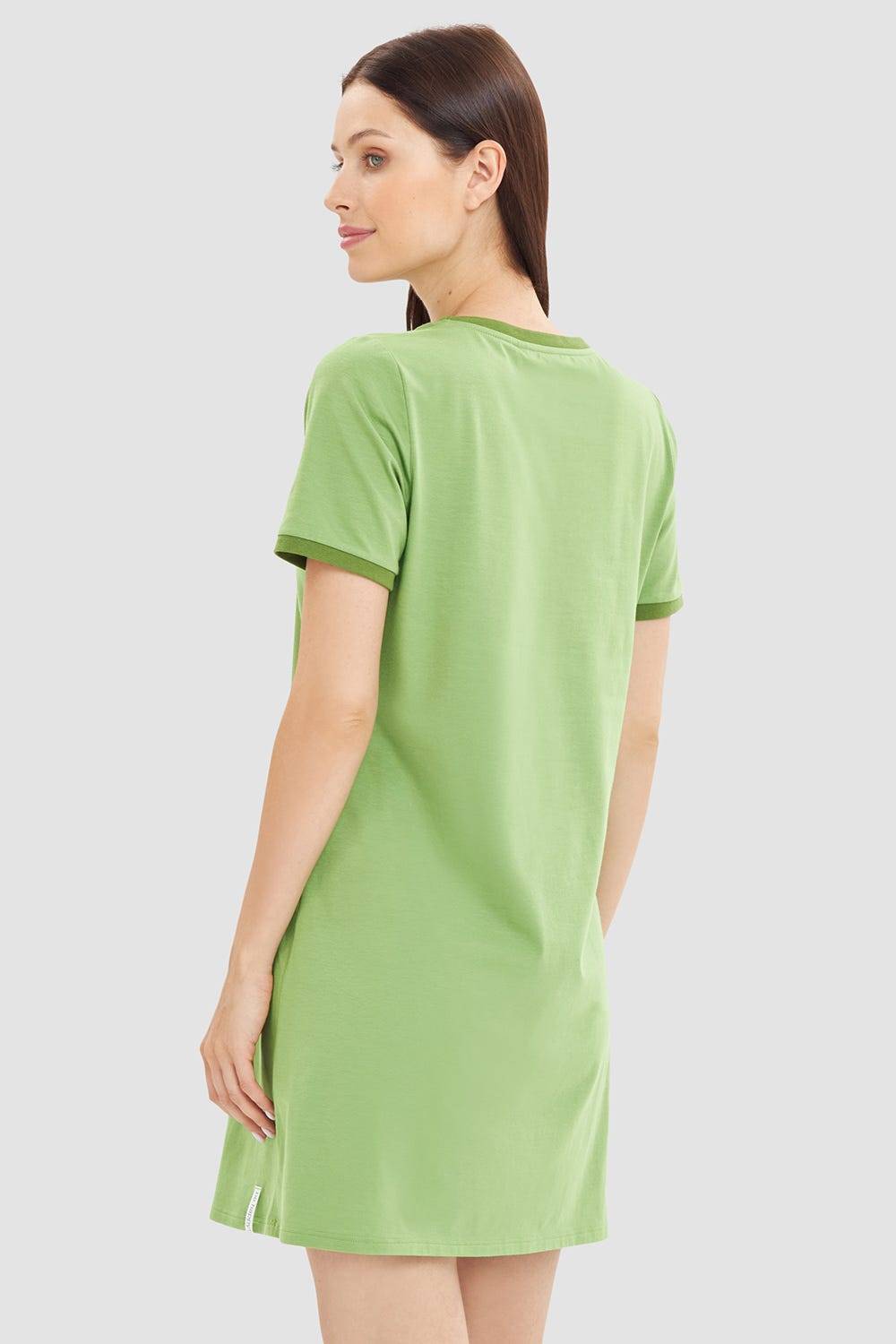 Rösch Nachtkleid mit Statement-Print Grün Baumwolle/Elasthan Großer Ausverkauf
