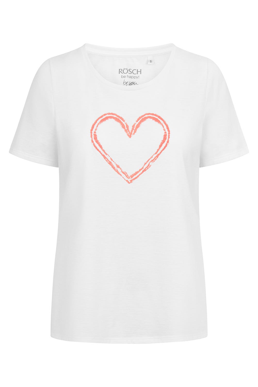 Rösch Pyjamashirt mit Motivdruck Herz 100% Baumwolle Flash Sale