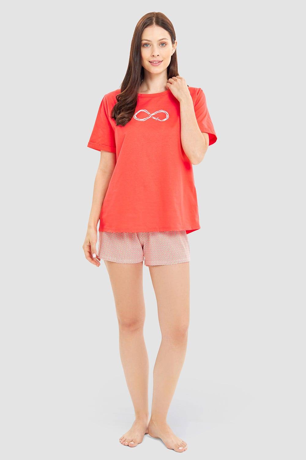 Rösch Pyjamashirt mit Motivdruck Love 100% Baumwolle Begrenztes Angebot