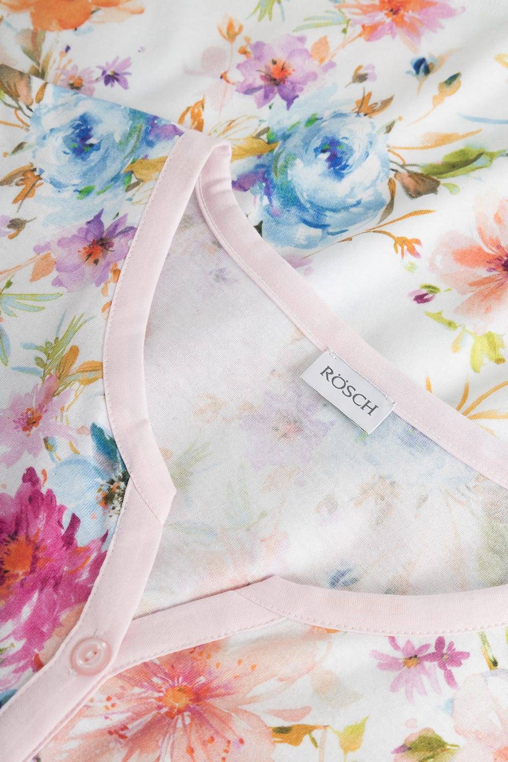 Rösch Pyjama im Blütendruck rosa romantisch 100% Baumwolle Black Friday