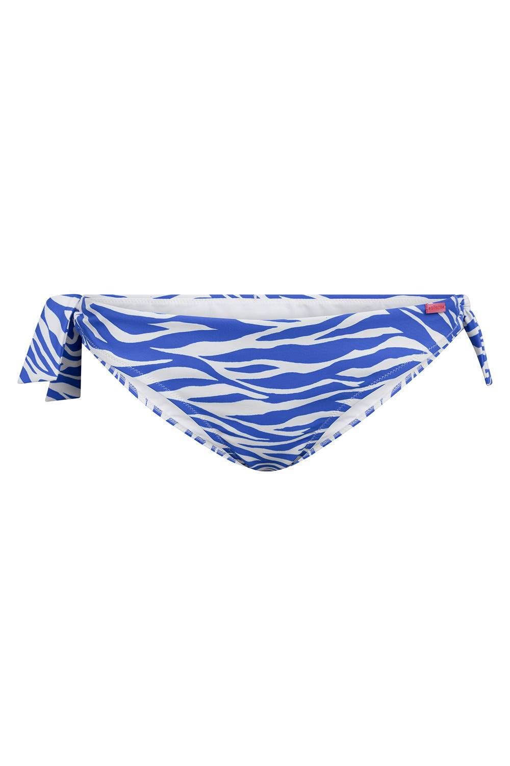 Rösch Bikini-Hose im modernen Zebradruck Blau-Weiß zum Binden Lagerräumung