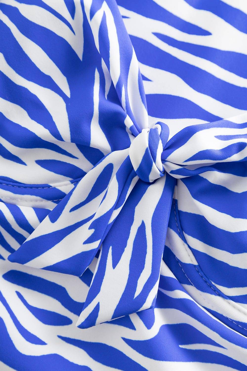 Rösch Badeanzug im modernen Zebradruck Blau-Weiß Heißer Verkauf