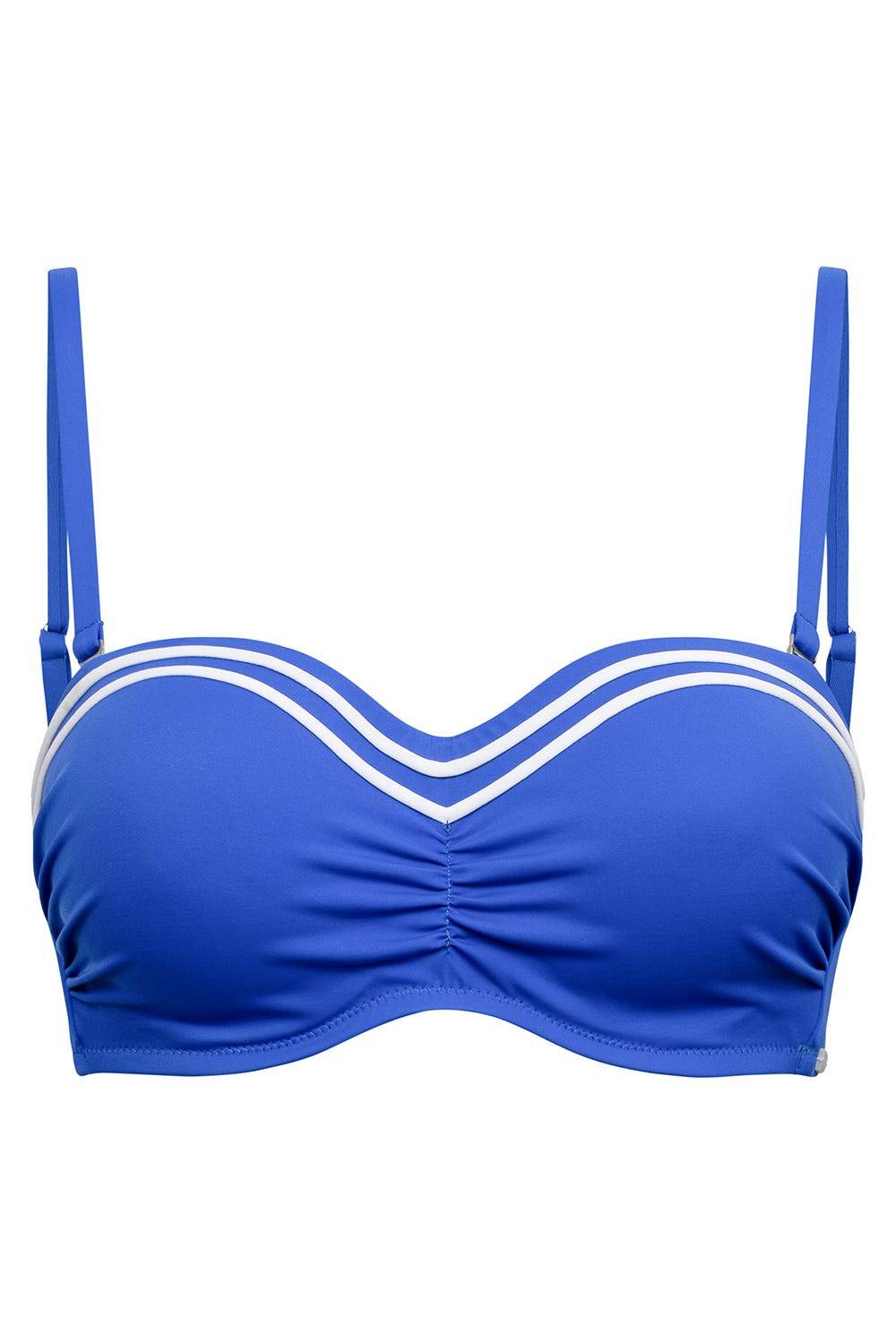Rösch Bikini-Oberteil mit Streifendetails Neon-Blau Online Outlet