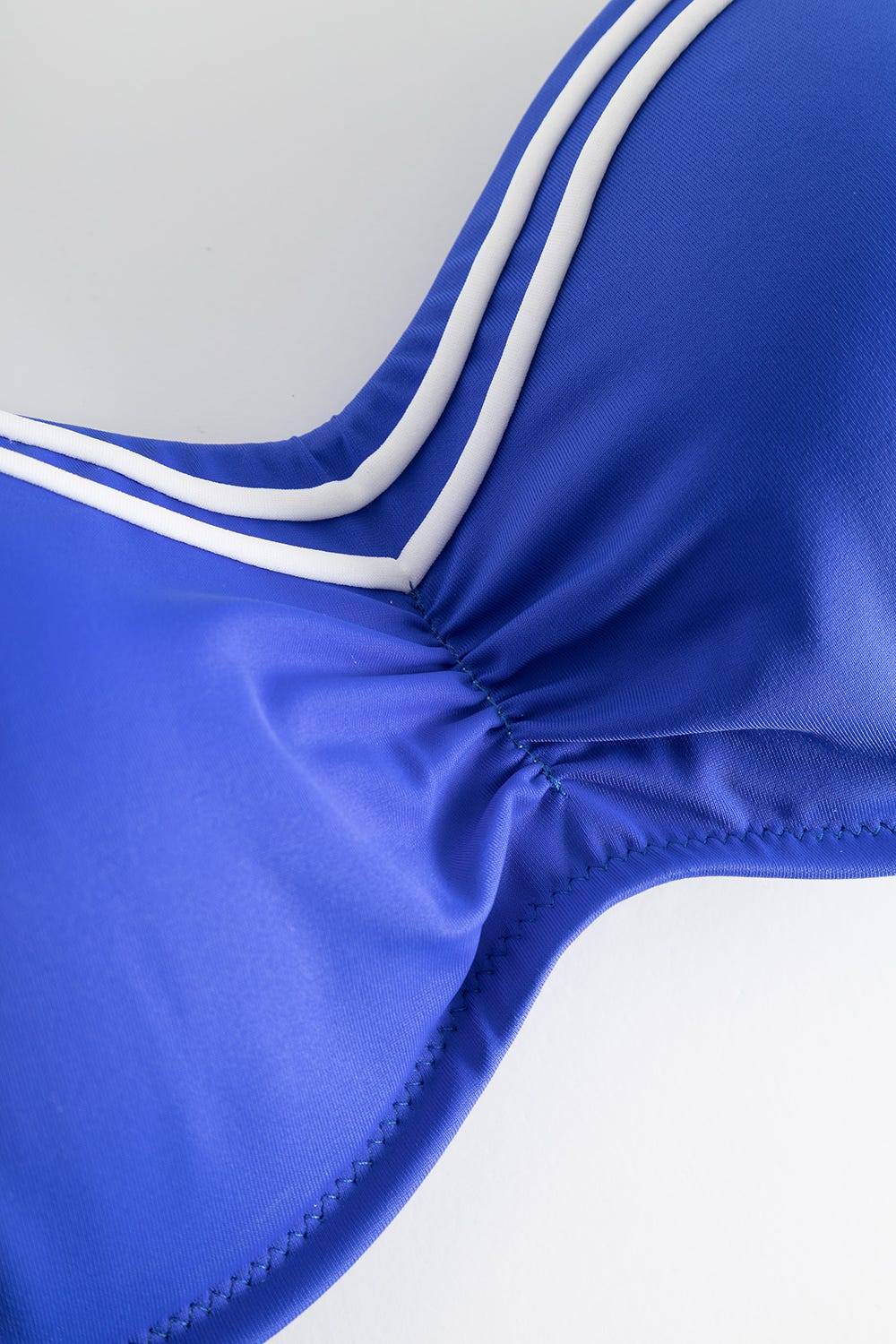 Rösch Bikini-Oberteil mit Streifendetails Neon-Blau Online Outlet
