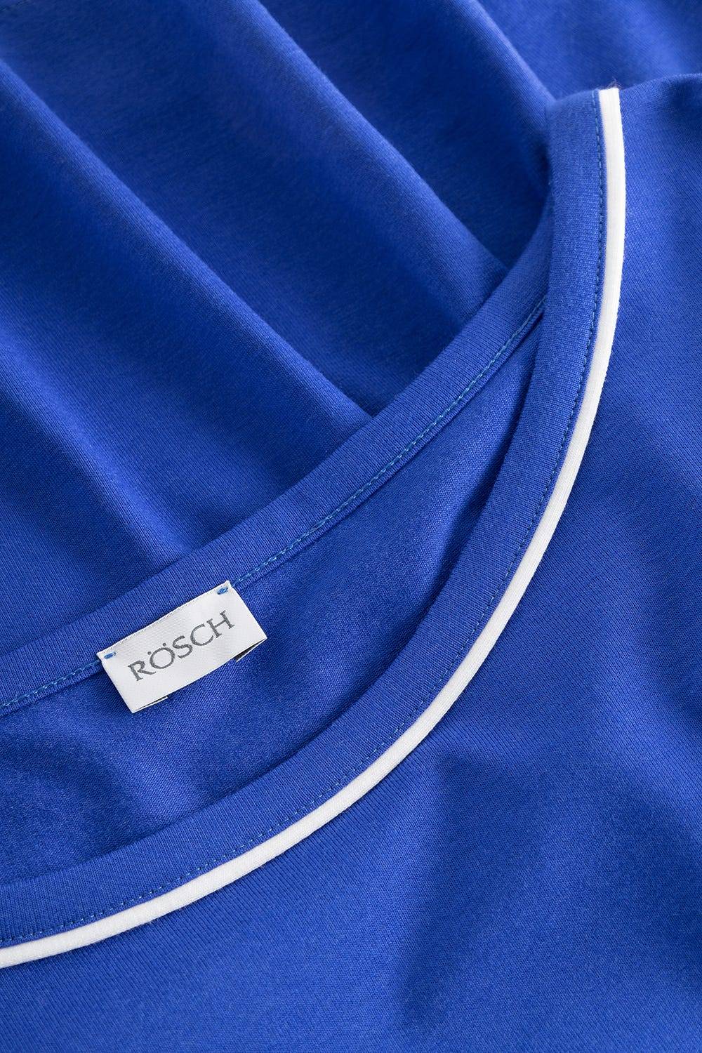 Rösch Strandkleid Kurzarm mit Kontrast-Paspeln Neon-Blau Blitzangebot