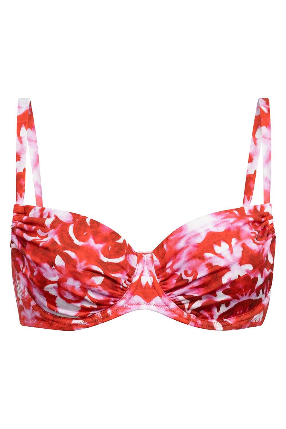 Rösch Bikini-Oberteil im Ornament-Druck Rot-Weiß Neuheiten