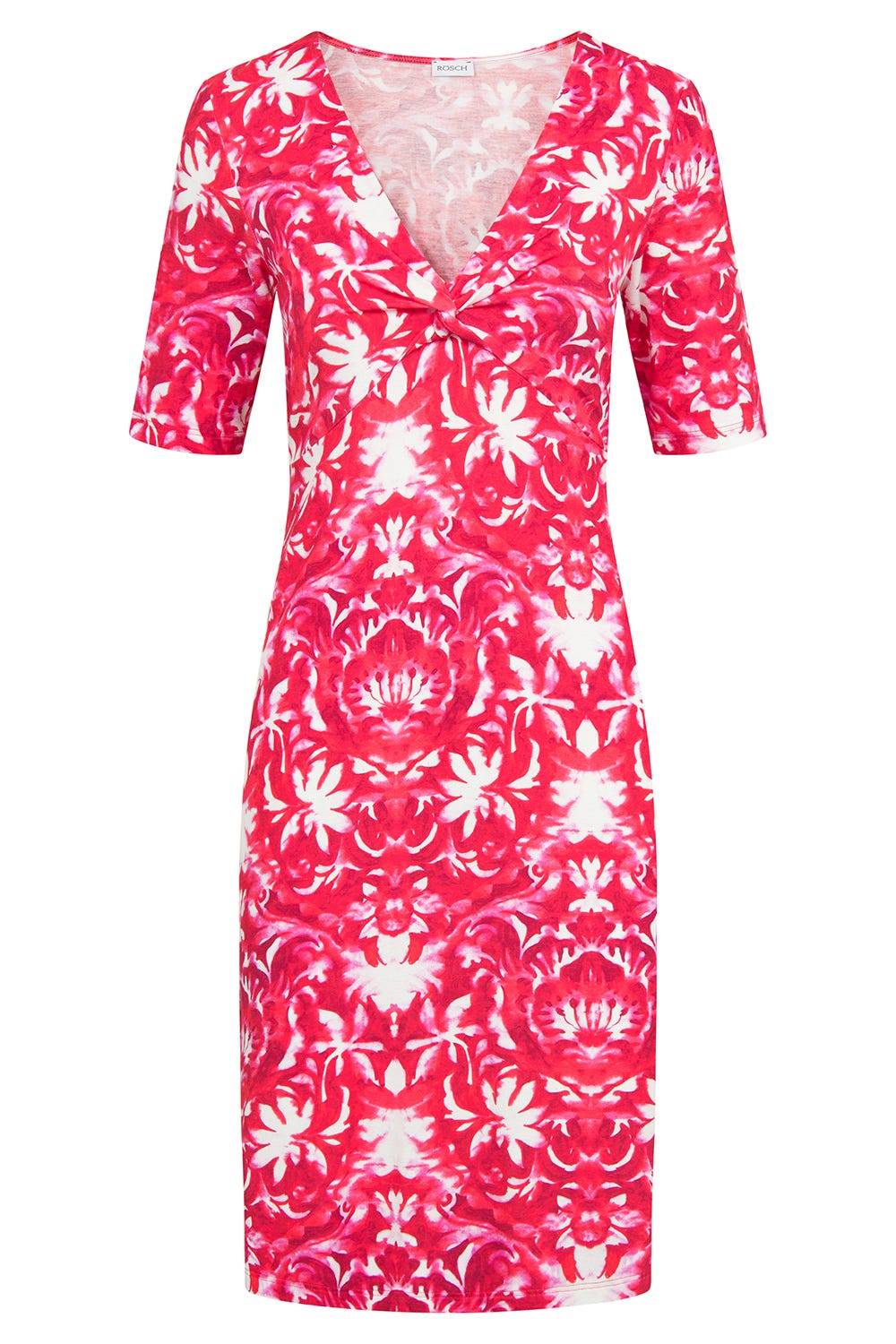 Rösch Strandkleid Ärmellos im Ornament-Druck Rot-Weiß Knot-Optik Sonderangebote