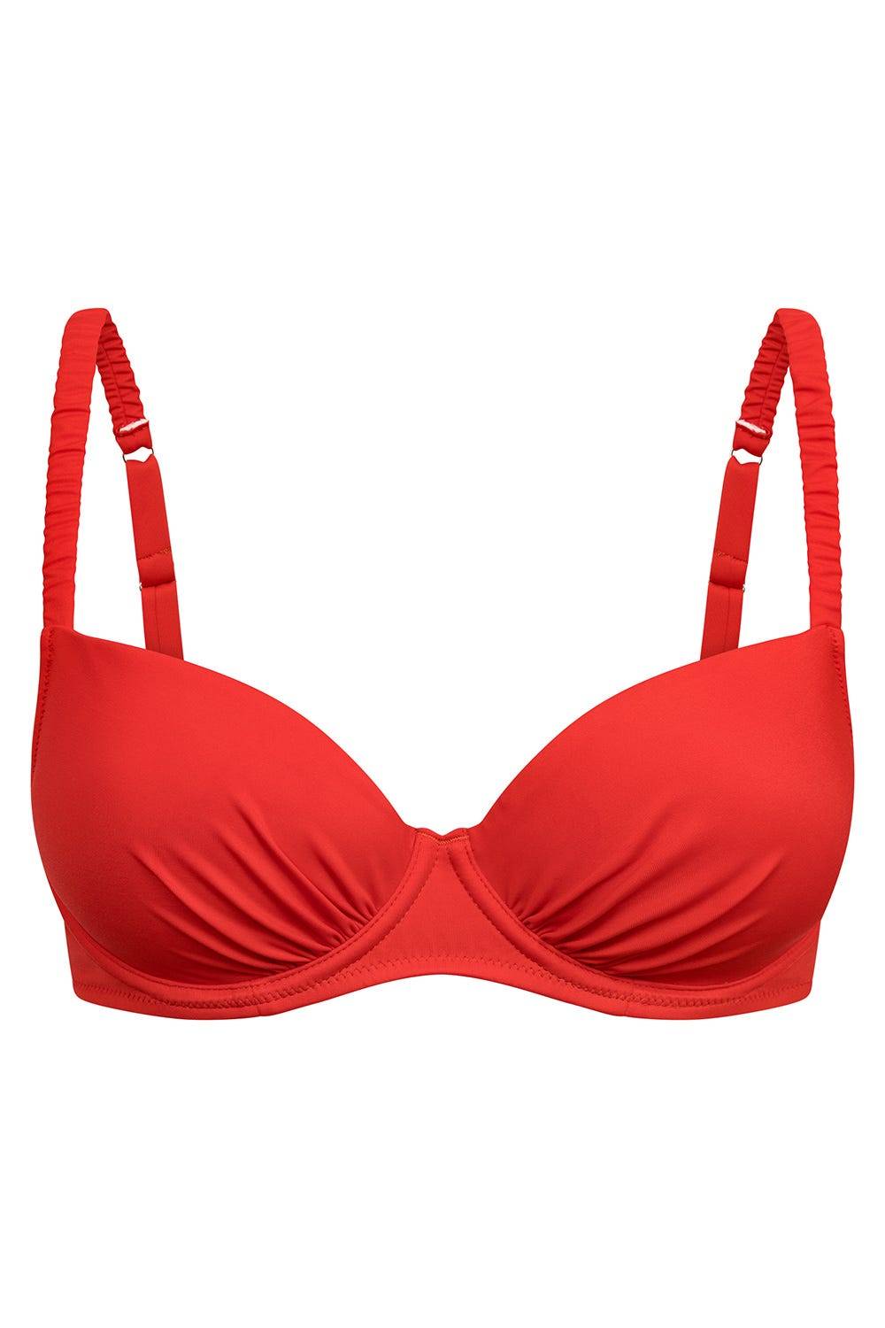 Rösch Bikini-Oberteil in Rot einfarbig Spacer-Cup Riesige Ersparnisse