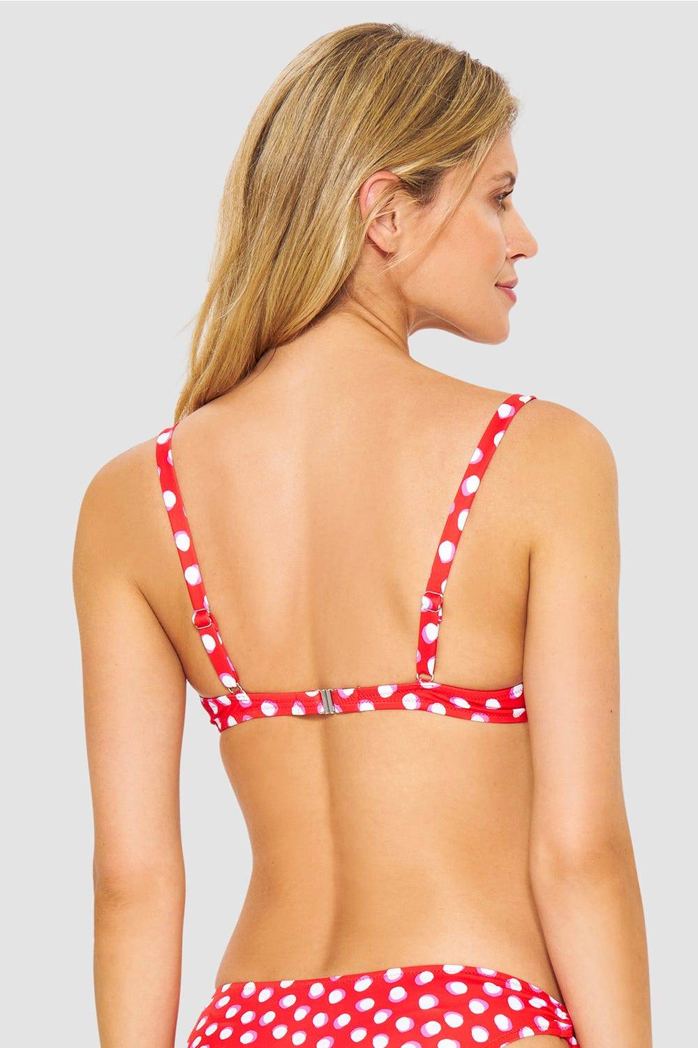 Rösch Bikini-Oberteil im Retro-Tupfendruck Rot-Weiß VIP-Rabatte