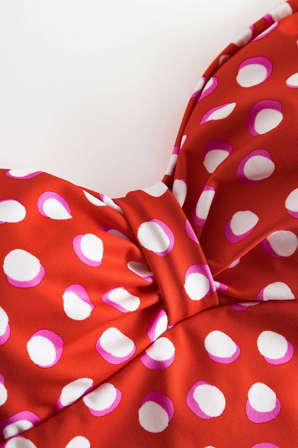Rösch Tankini-Oberteil Neckholder im Retro-Tupfendruck Rot-Weiß Tiefpreis