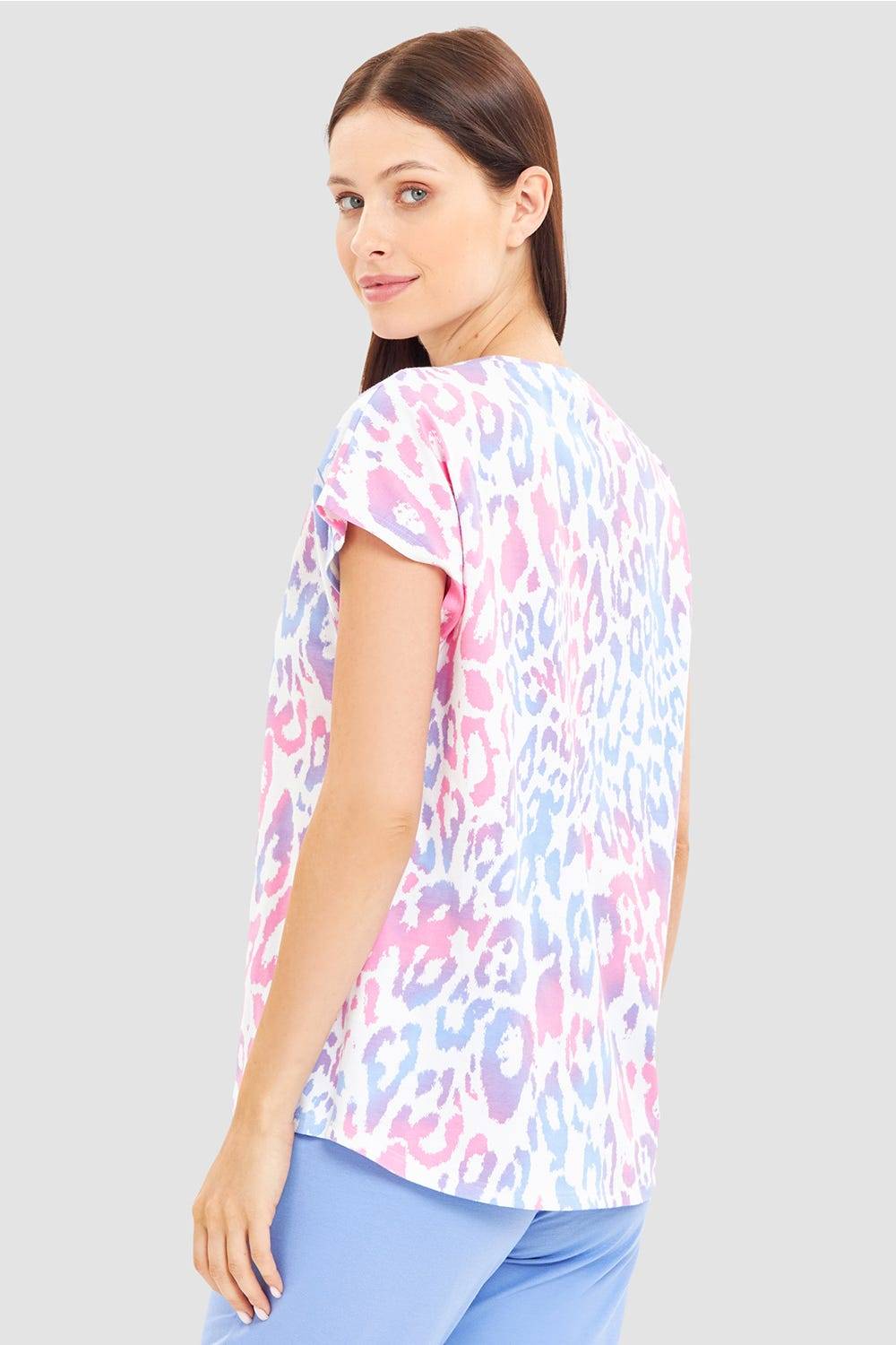 Rösch Pyjamashirt im modernen Leoprint Baumwolle/Elasthan Wochenangebot