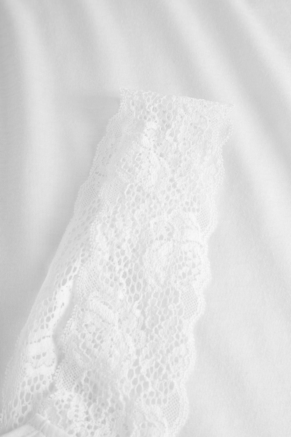 Rösch Pyjama kurz mit Spitzendetail 100% Baumwolle Begrenzte Freigabe