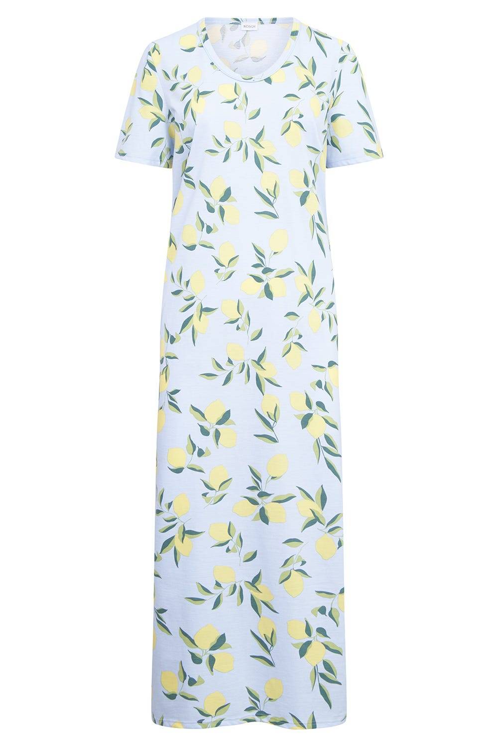 Rösch Nachtkleid im Zitronendruck Maxilänge sommerlich 100% Baumwolle Clearance-Verkauf