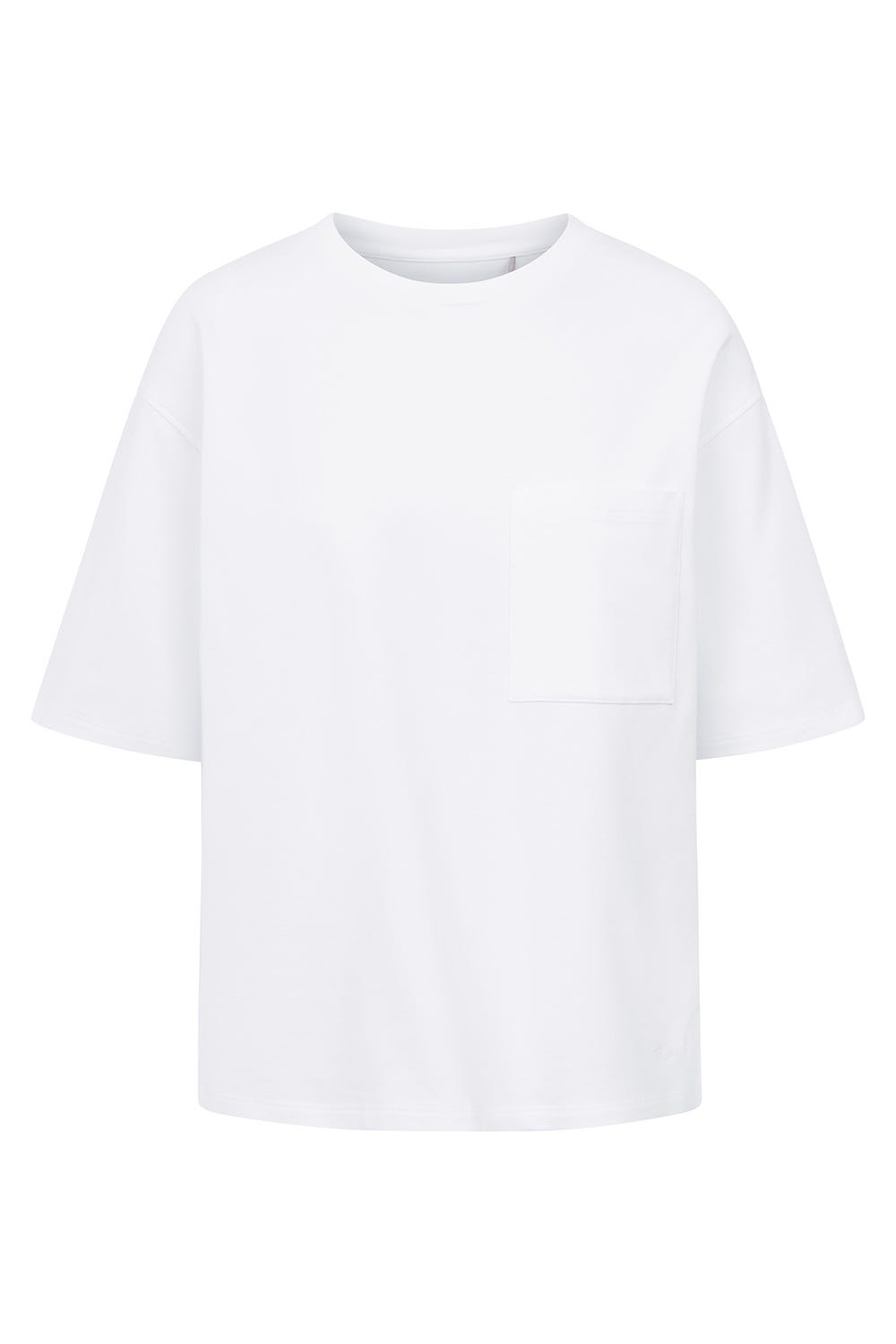 Rösch Sweatshirt in Weiß kastenförmig Baumwolle/Elasthan Verkauf