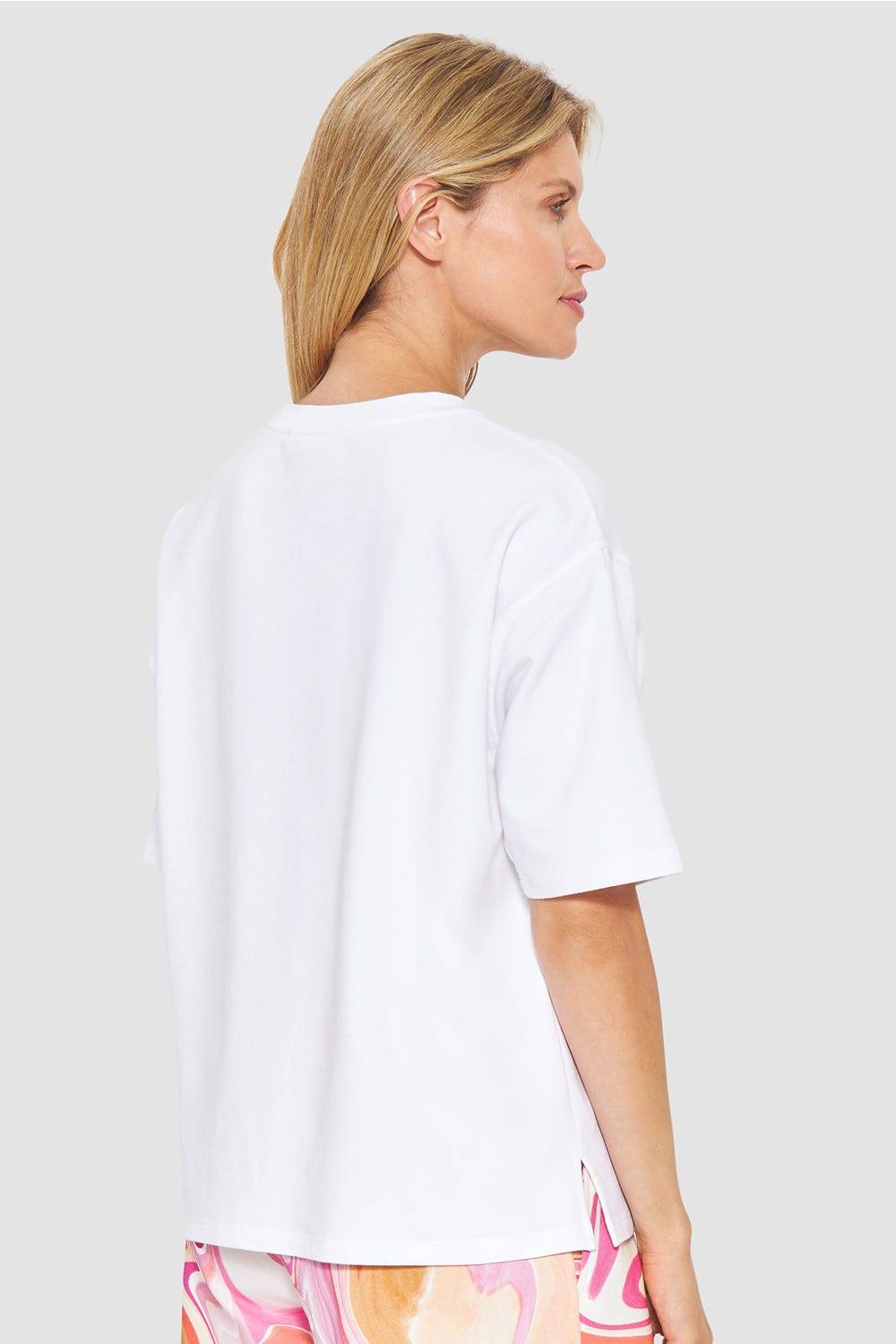 Rösch Sweatshirt in Weiß kastenförmig Baumwolle/Elasthan Verkauf