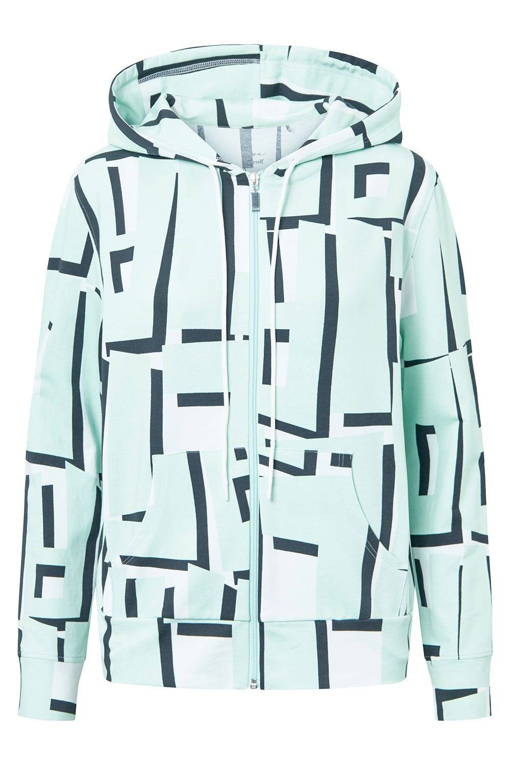 Rösch Sweatjacke im Letter-Print Türkis Baumwolle/Elasthan Hotsell