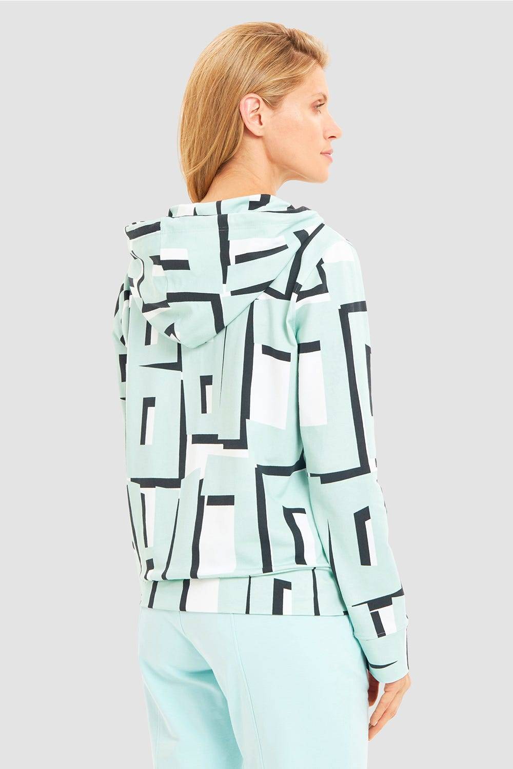 Rösch Sweatjacke im Letter-Print Türkis Baumwolle/Elasthan Hotsell