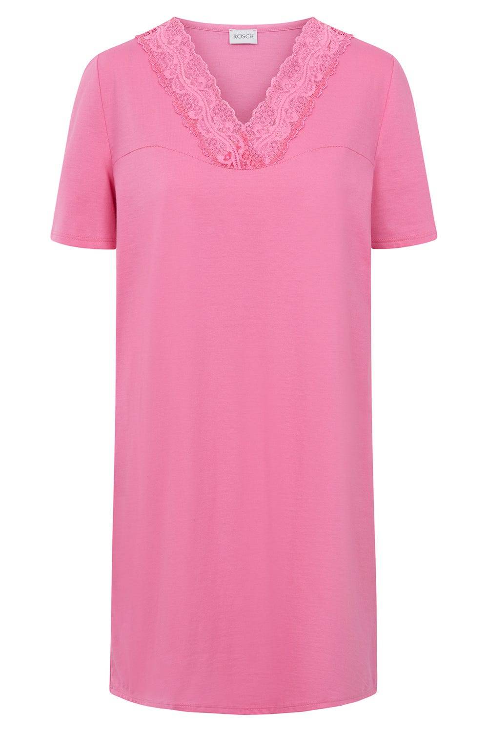 Rösch Nachthemd mit Spitzendetails Pink Baumwolle/Modal Meist gekauft