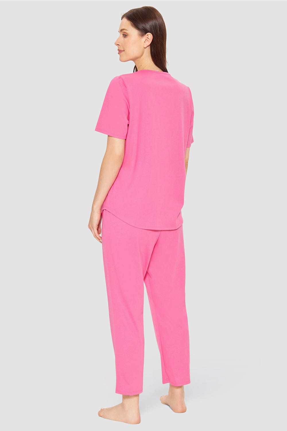 Rösch Pyjama mit Spitzendetails Pink Baumwolle/Modal Blitzverkäufe