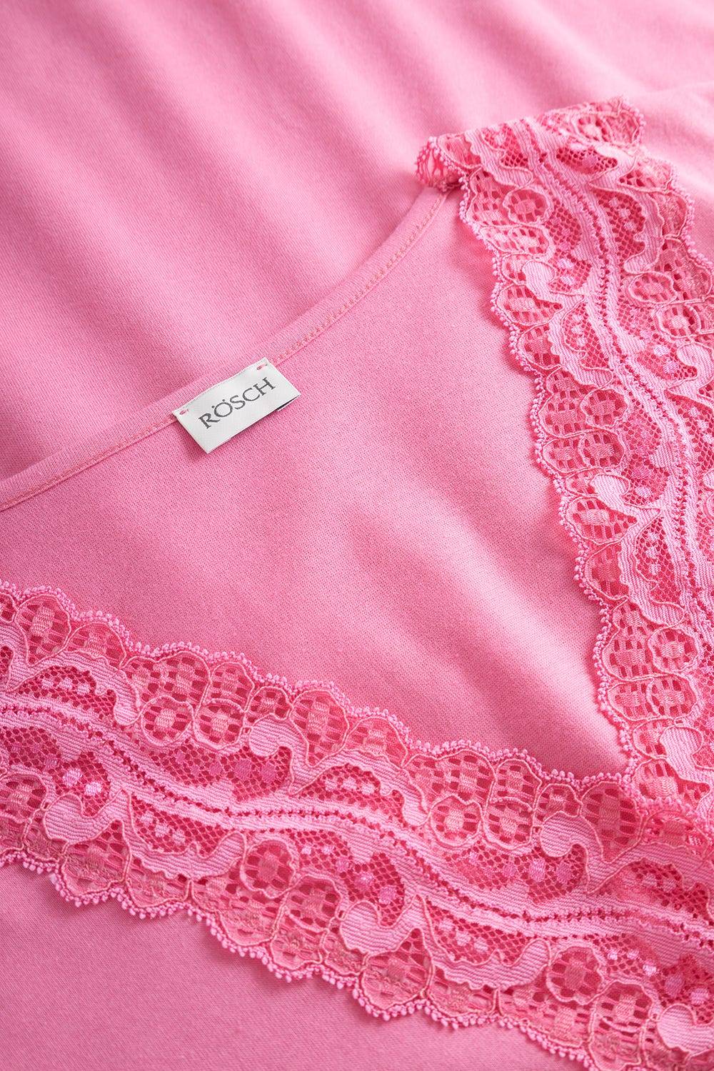 Rösch Pyjama mit Spitzendetails Pink Baumwolle/Modal Blitzverkäufe