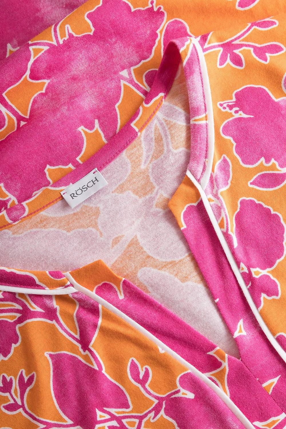 Rösch Nachthemd im floralen Druck Orange-Pink Tunika-Style Baumwolle/Modal Kostenloser Versand