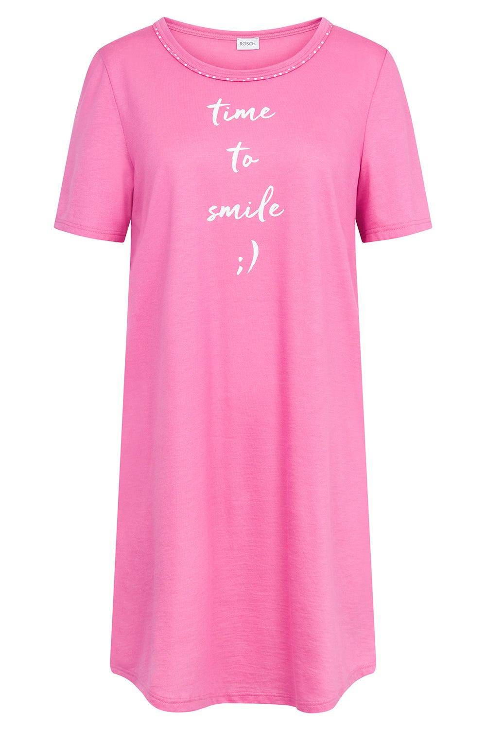 Rösch Nachthemd mit Statement-Print Pink Baumwolle/Modal Flash Sale
