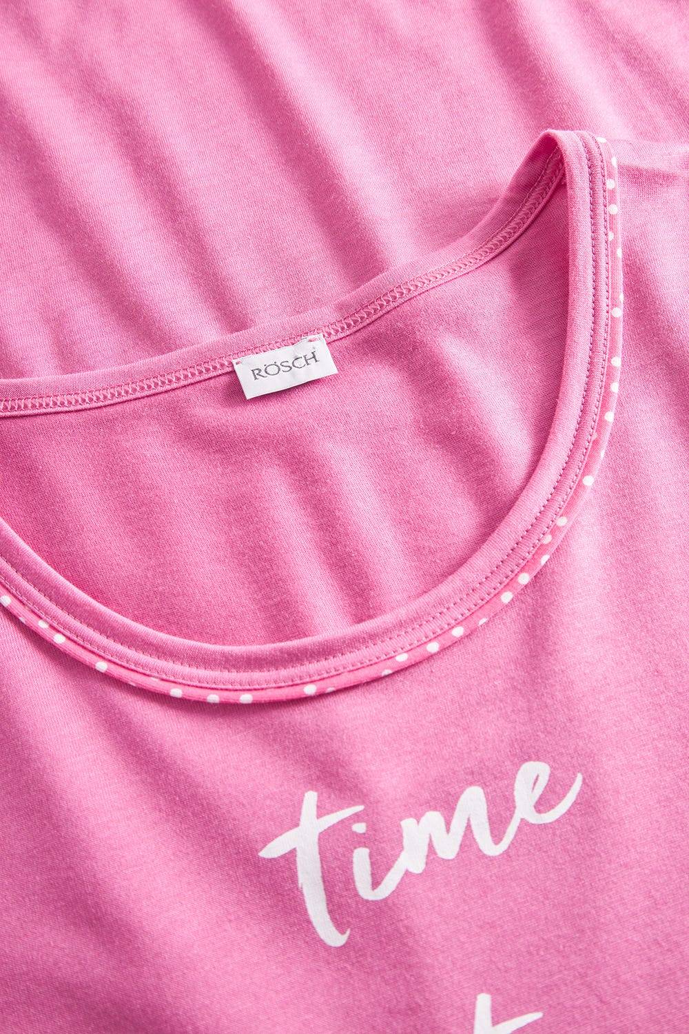 Rösch Nachthemd mit Statement-Print Pink Baumwolle/Modal Flash Sale