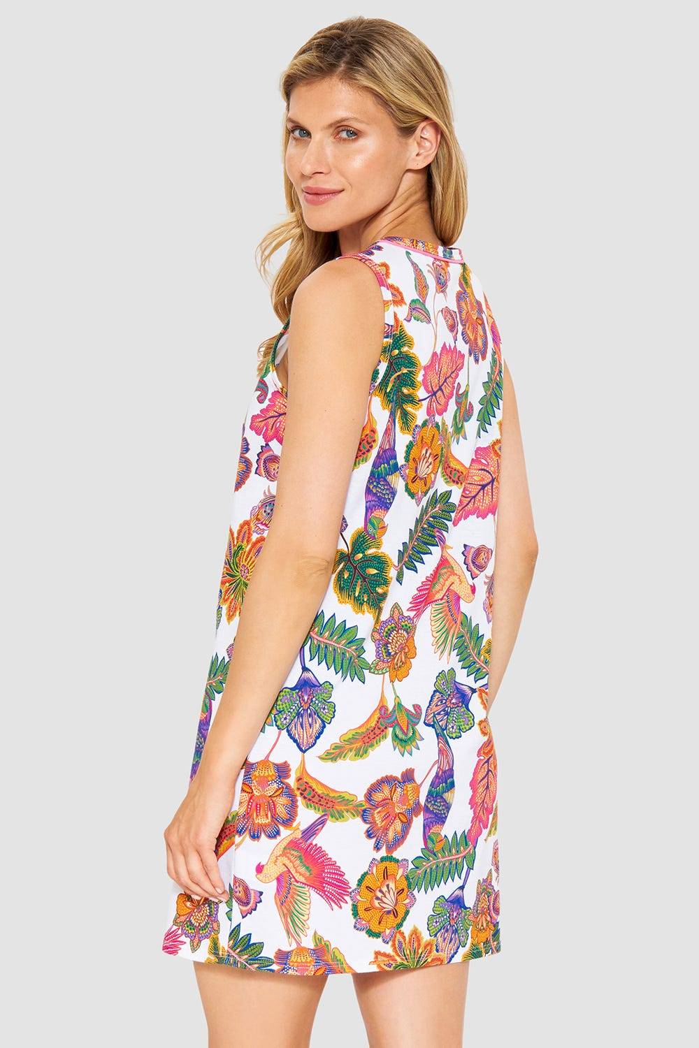 Rösch Nachthemd Ärmellos mit Blumenprint exotisch Baumwolle/Modal Exklusivangebot