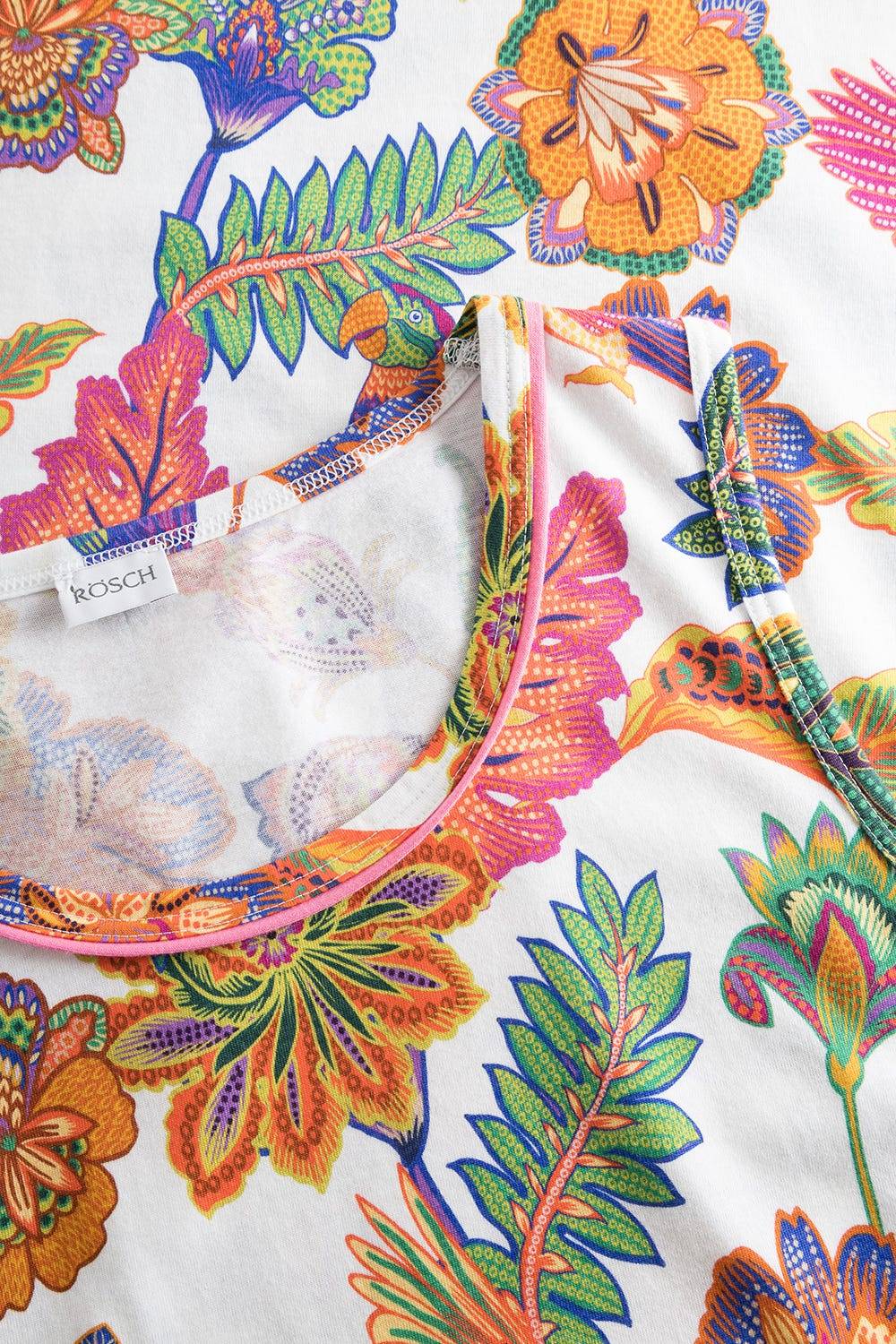 Rösch Nachthemd Ärmellos mit Blumenprint exotisch Baumwolle/Modal Exklusivangebot