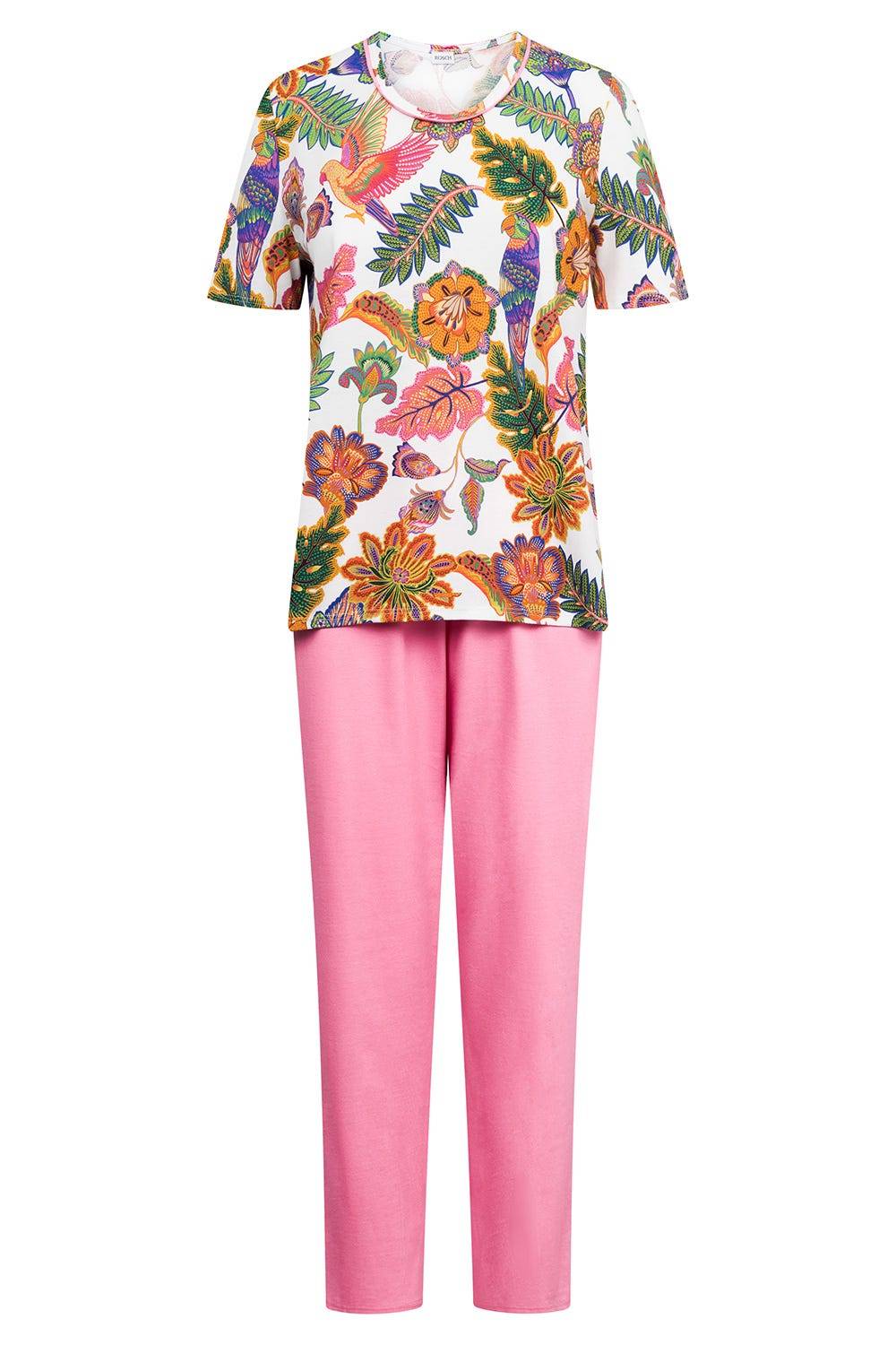 Rösch Pyjama mit Blumenprint exotisch Baumwolle/Modal Saisonschlussverkauf