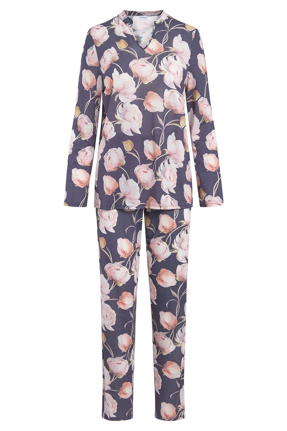 Rösch Pyjama im floralen Druck romantisch 100% Modal Weihnachtsangebot