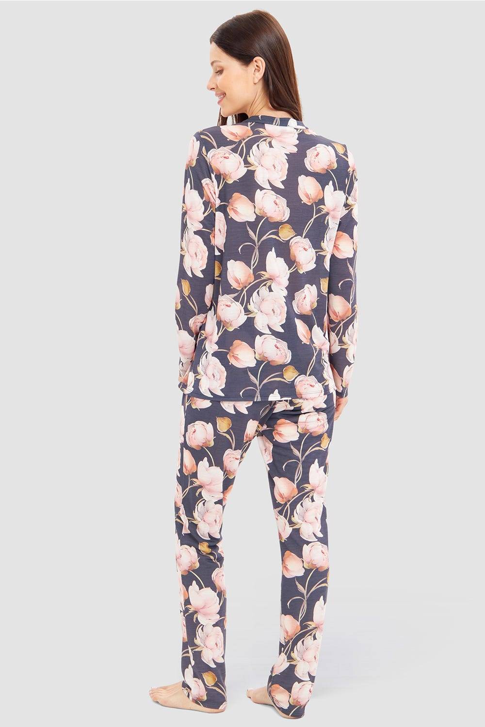 Rösch Pyjama im floralen Druck romantisch 100% Modal Weihnachtsangebot